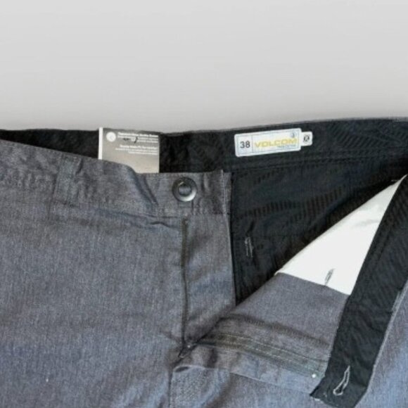NEW Volcom Frickin Modern Straight Chino Shorts Gray Men's Size 38 Modern Fit - Picture 6 of 11